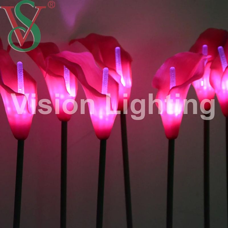 Outdoor Use Christmas LED Calla Lily Decoration Flower Light