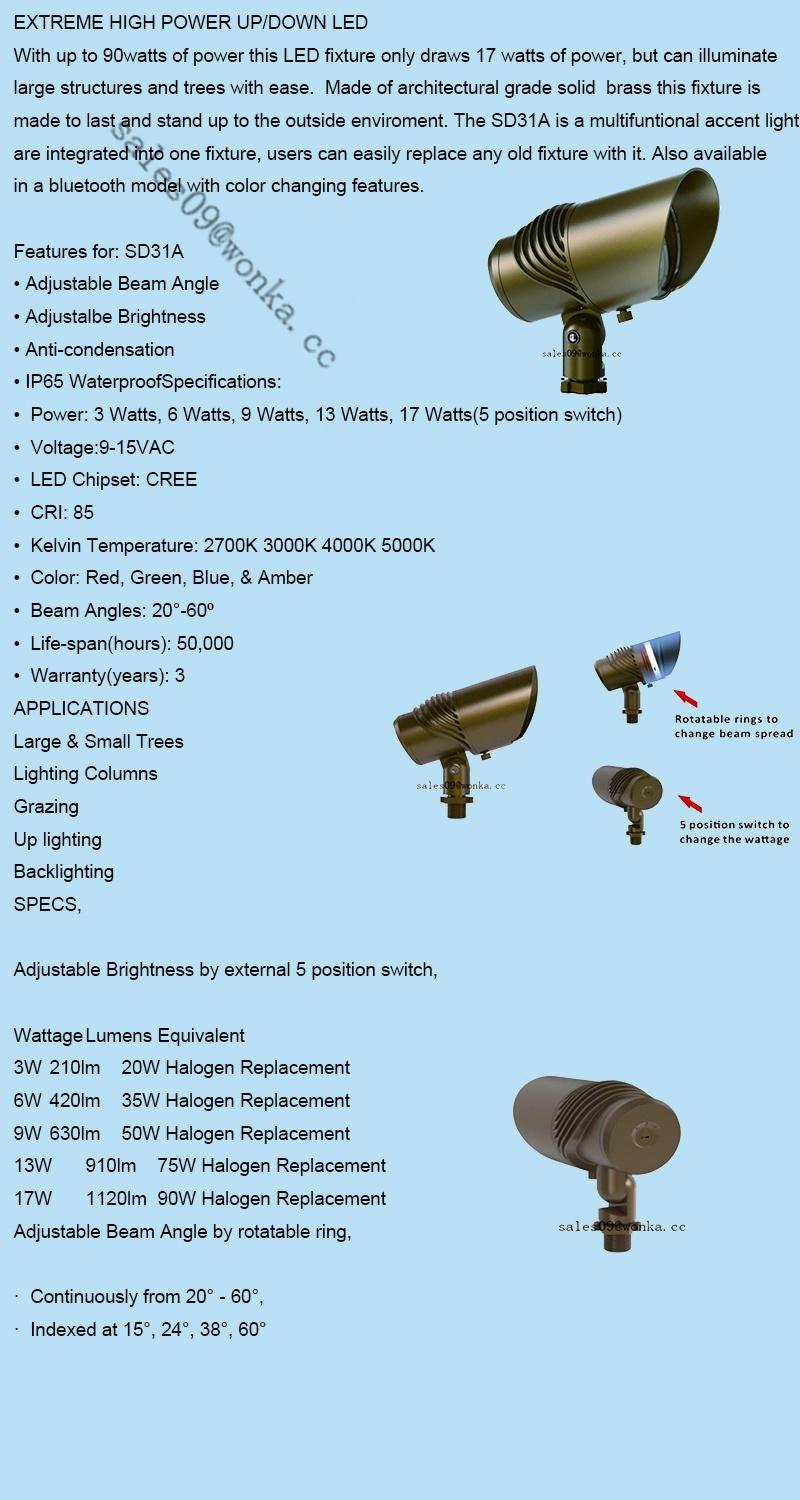 Directional & up-Lights with Adjustable Power & Angle