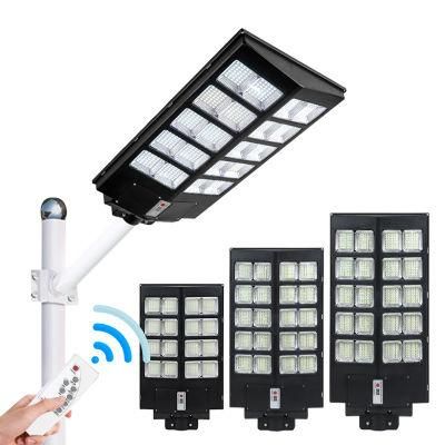 2022 New Design Road Street Light SMD IP65 Waterproof 100W 300W 500W All in One LED Solar Street Light Motion Sensor