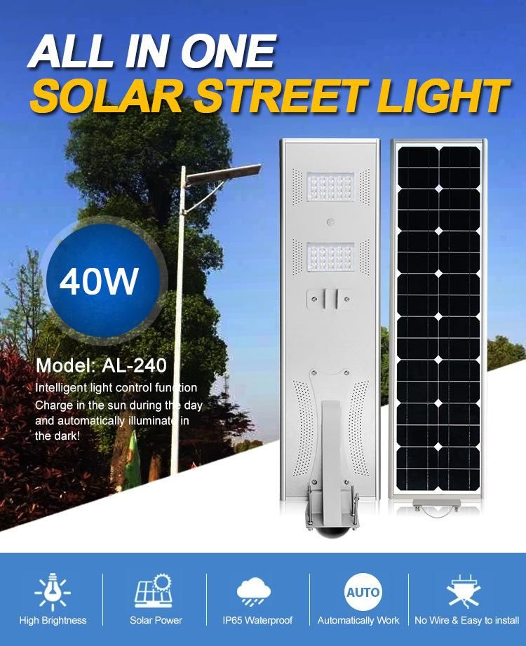 110-120lm/W 3030 LED Home Outdoor 40W Solar Energy Saving Lamp