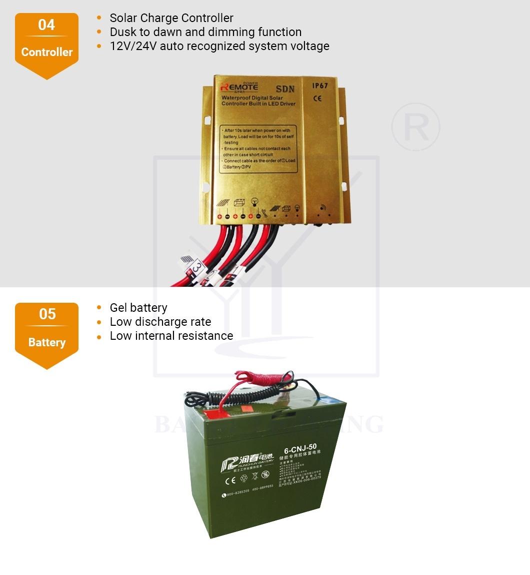 30/50/60/100W 11m Steel Pole LED Solar Street Light (BDLed015)