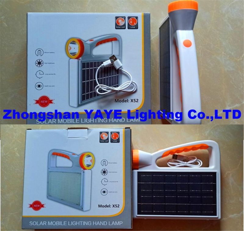 Yaye Hottest Sell 100W/120W Solar Rechargeable LED Emergency Light /Solar Panel Rechargeable Portable Camping Light Emergency LED Work Light 2000PCS Stock