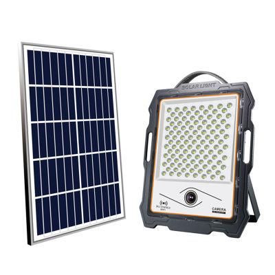 Solar Flood LED Streetlight with Camera Light CCTV Solar Garden Light with Motion Sensor Solar Power LED Reflector Light