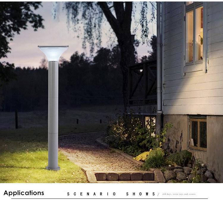 Aluminum Auto on /off Solar Power LED Garden Lawn Lamp