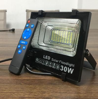 30W/50W/80W/100W Remote Control IP67 Solar Panel for Park Road Street Lamp LED Flood Light