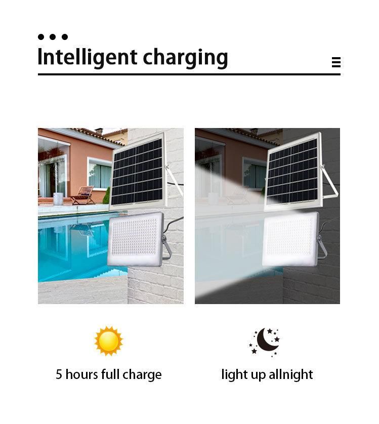 Professional Manufacturer Slim Surveillance Charge Time Indicator Adjustable Gardien LED Remote Solar Flood Light