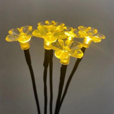 Solar Garden Cherry Blossom Swaying Decoration Lighting