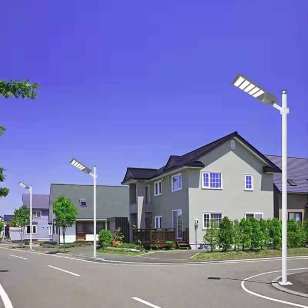 New 2022 All in One Style Lighting 6m Outdoor Solar Street Lighting with 50W LED Light & LiFePO4 Battery System