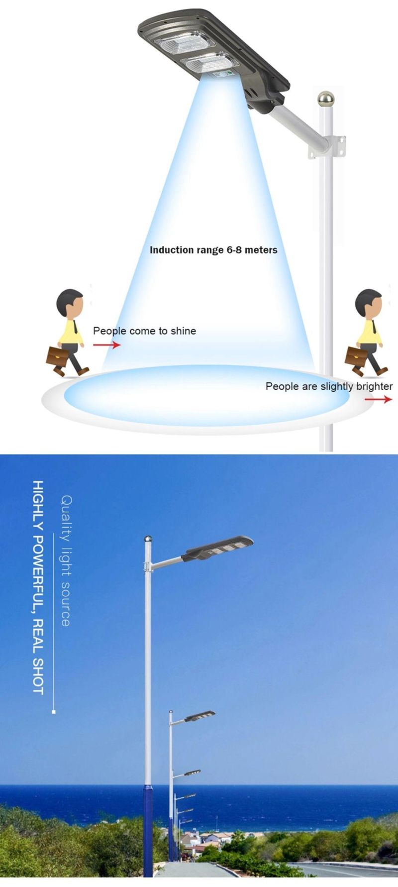 Outdoor Solar Street Light Waterproof Garden LED Solar Street Lamp