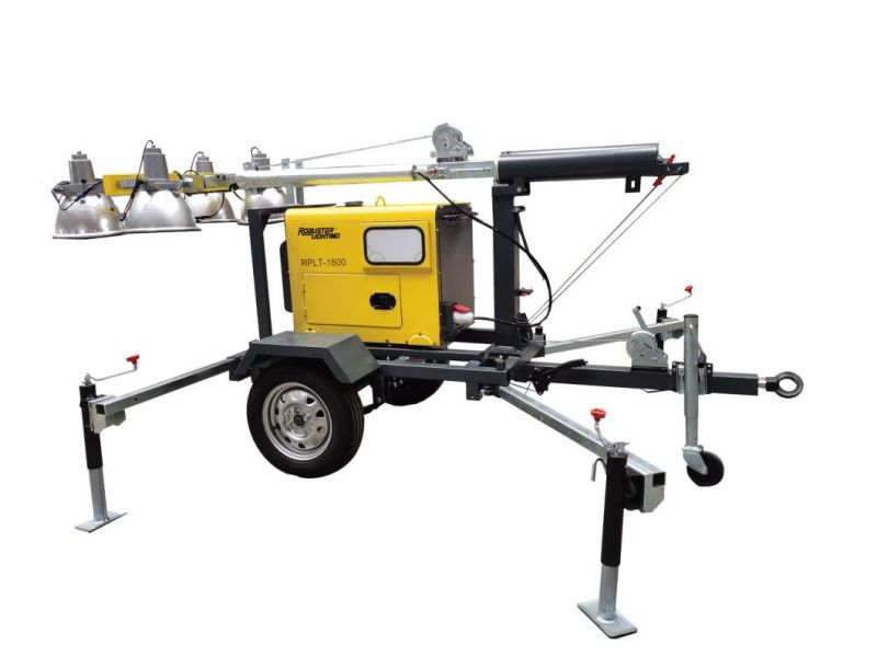 5kw Silent Genset Vehicle-Mounted Diesel Generator Trailer Light Tower