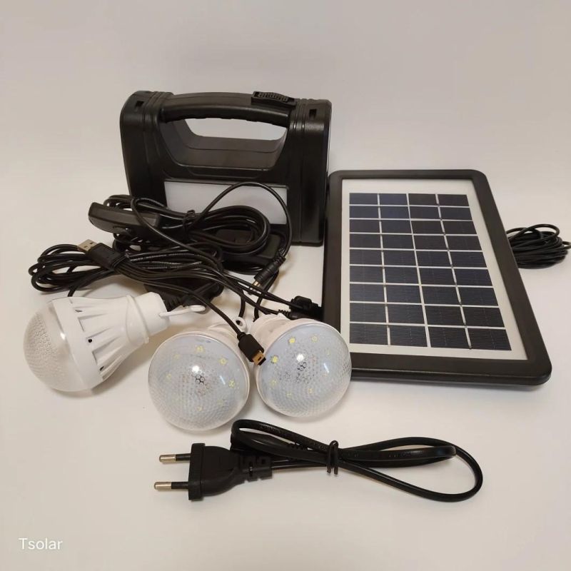 Portable Emergency Solar Kit with LED Bulbs Lights