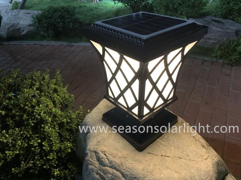 Smart Remote Control Lighting Outdoor Energy Saving Lamp Solar Light Fence Post Cap Lighting with LED Light