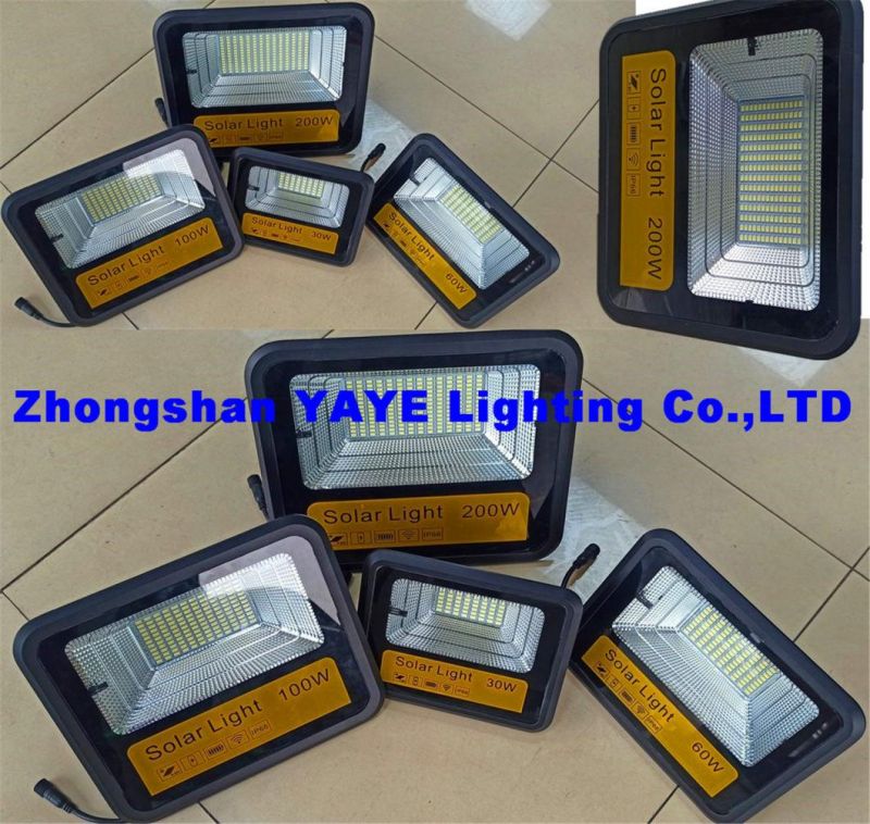 Yaye 2021 Hot Sell 2/3 Years Warranty 50W/100W/150W/200W/300W/400W LED Solar Garden Flood Lighting for Outdoor New Rural Lighting with Remote Controller/Sensor