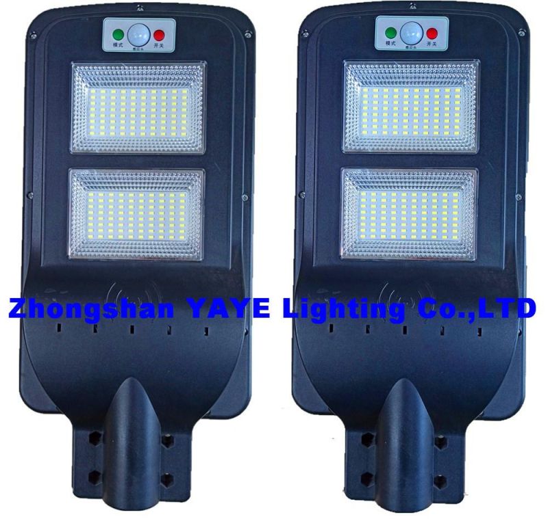 Yaye 2021 Hot Sell 200W All in One Solar LED Street Garden Road Lamp with Remote Controller