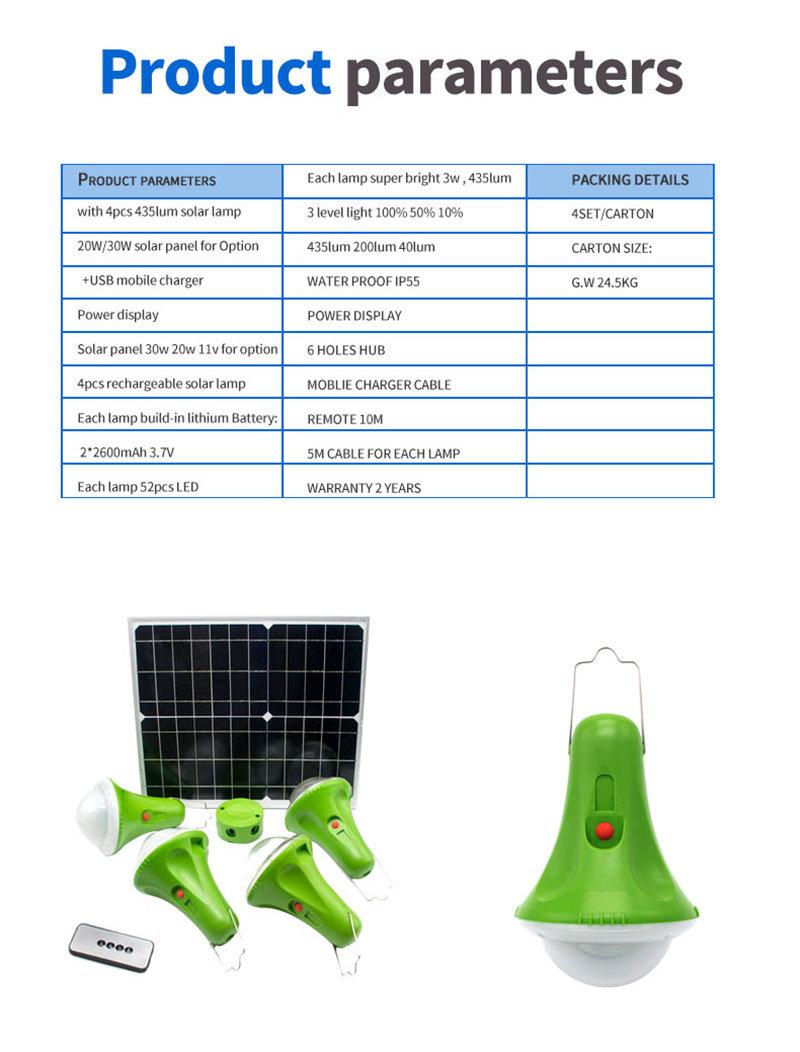 Home Portable Rechargeable Emergency Lamp Torch Bulb Light Flash Lights with Efficient Solar Panel for Camp