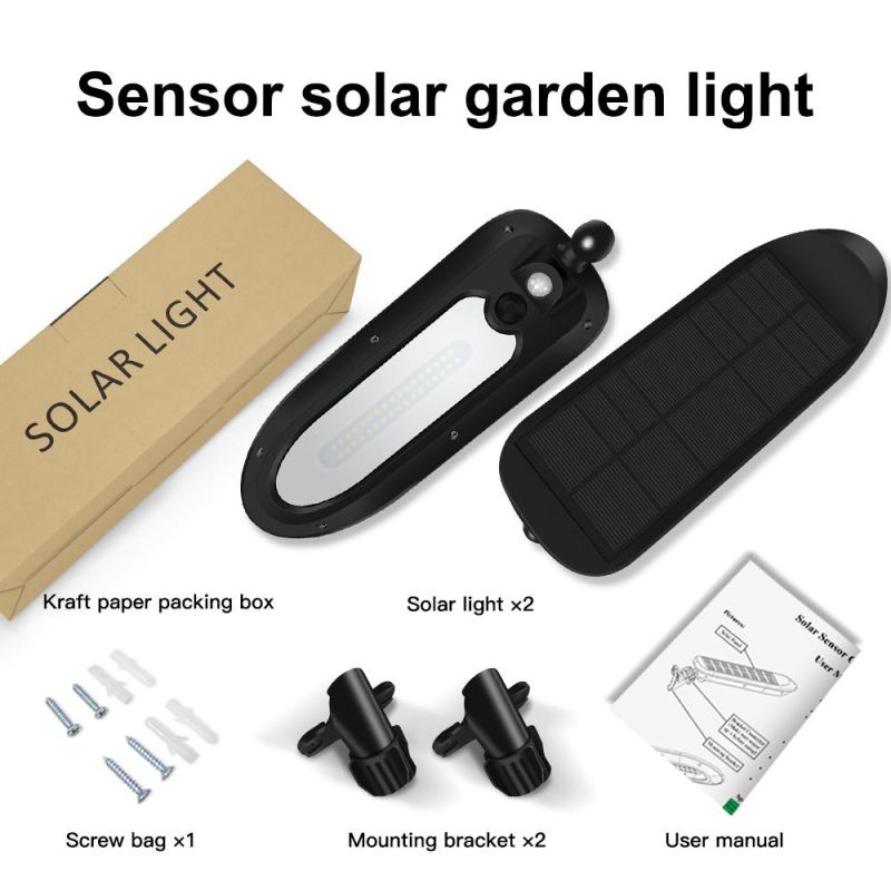 Outdoor Garden Sensor LED Wall Solar Street Lawn Lamp