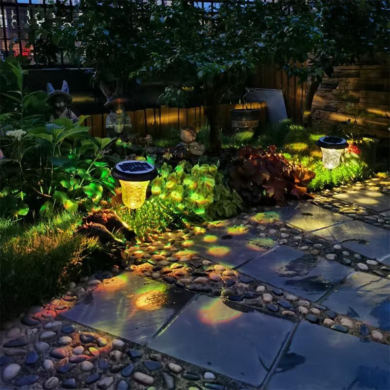 Technological Garden Lamp Waterproof Solar Lighting Lawn Light with Melon Grain Cover