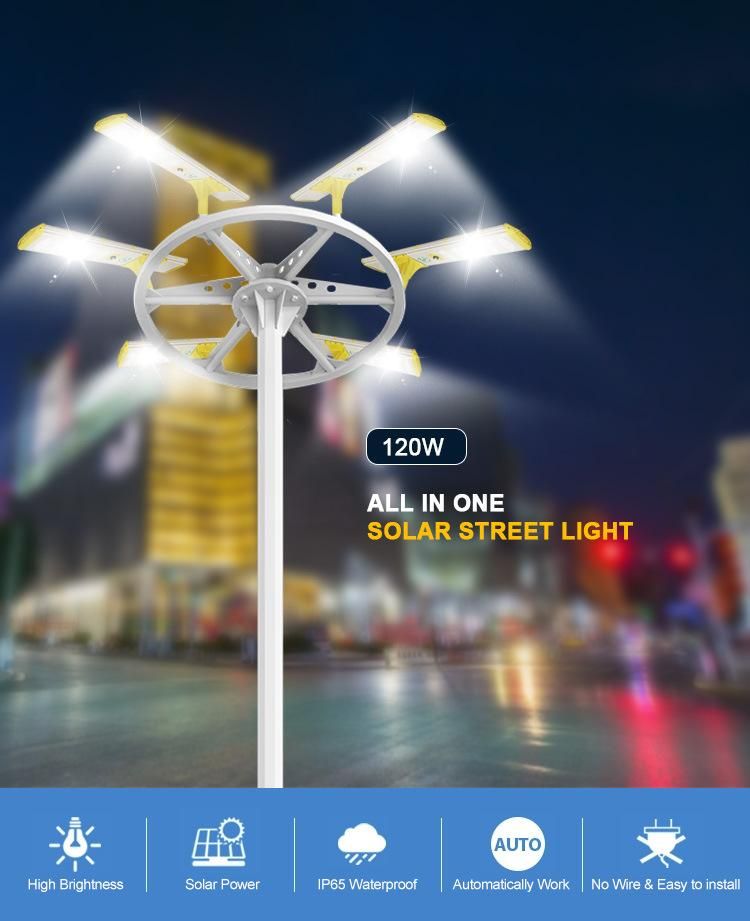 Light Control Working Mode 120W LED Outdoor Solar Street Light