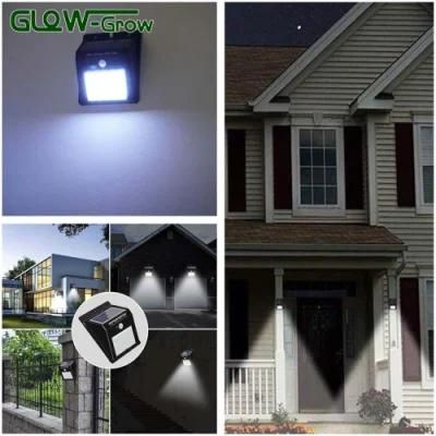 Warm White 3000K Solar Powered LED Wall Light with Optical Control