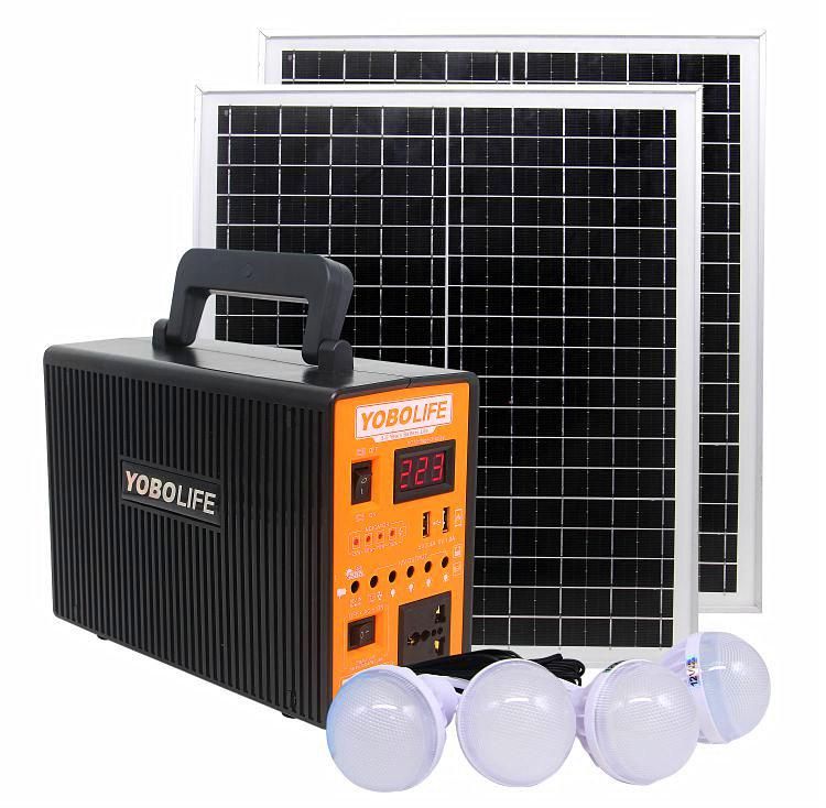 Yobolife 220V 150W Output and 12V Solar Light with 60W Solar Panel