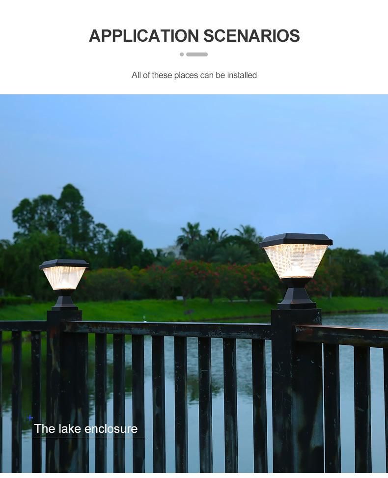 China Manufacturer LED Lawn Lamp Solar Light Garden Outdoor Solar Pillar Light