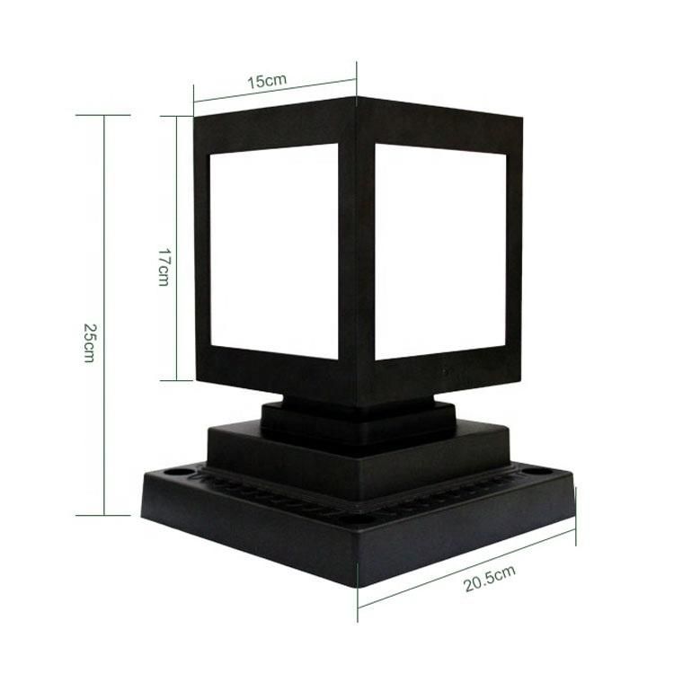 Solar Energy Column Head Lamp Outdoor Wall Gate Post Courtyard Lamp Waterproof European-Style Garden Villa Courtyard Coffee Lamp