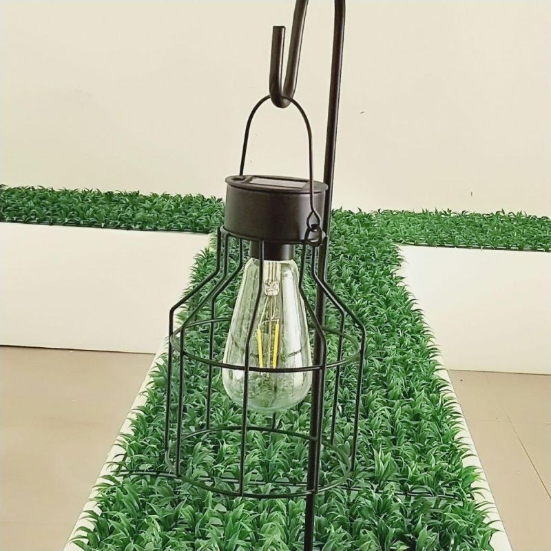 Solar Lawn Courtyard Lamp with Hook Tungsten Camping Light