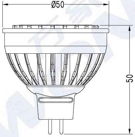 High-End and Elegant Dimmable Aluminum 2700K MR16/GU10 LED Light Bulb