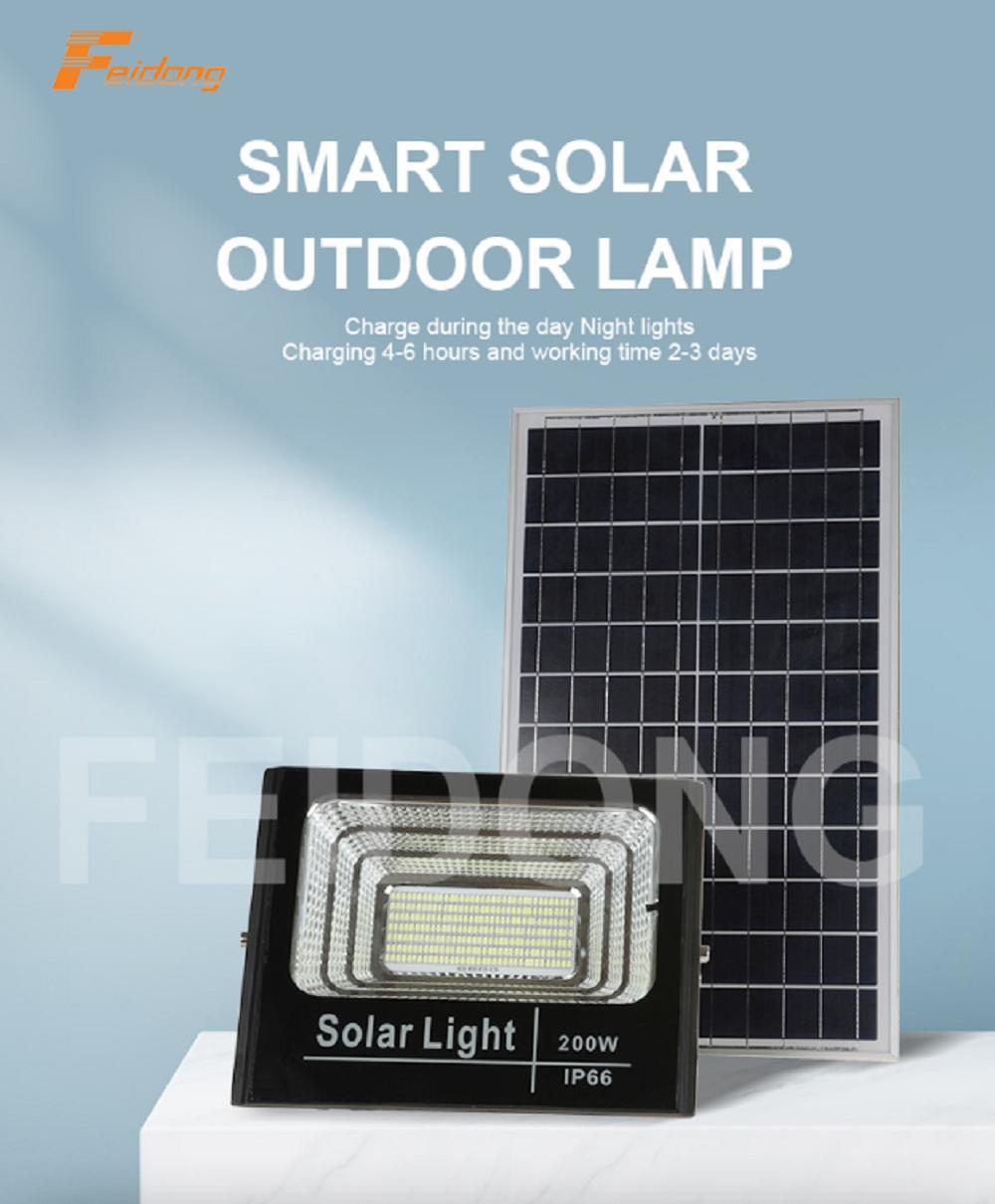 Outdoor Waterproof 40-300W White with Remote LED Street Solar Flood Light