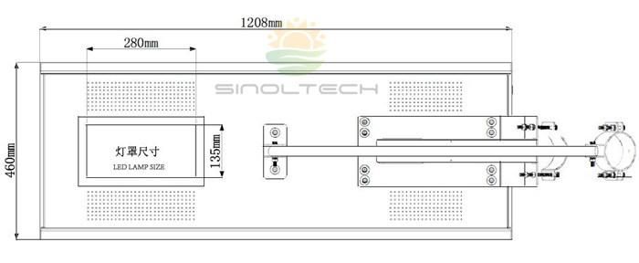 High Power 80W LED 100W PV All in One Integrated Solar Street Light (SNSTY-280)