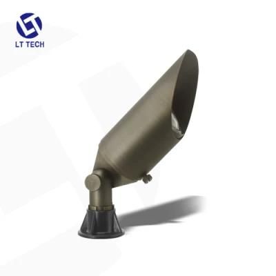 Lt2102 Bronze Finish MR16 Outdoor Low Voltage Landscape Brass Spotlight for Illuminating Patio, Garden Path, Back Yard Fence