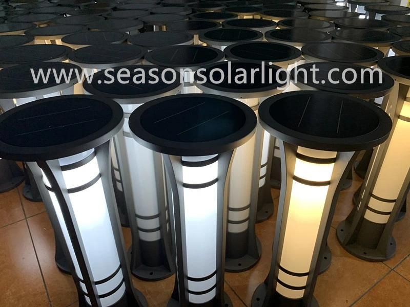 Outdoor Lighting Ce 5W Premium Column Solar Bollard Light with Warm+White LED Light