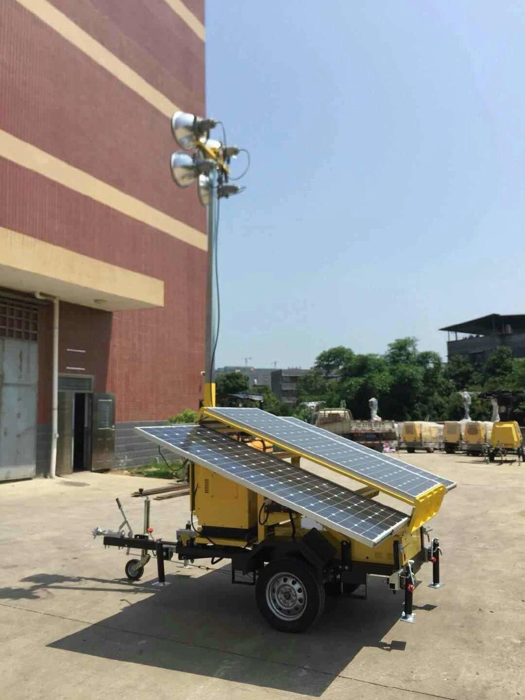 Solar Panel LED Lighting Battery Mobile Light Tower