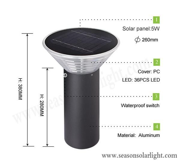 Bright Decoracion Exterior Solar Light Warm White LED Lamp Outdoor Garden Solar Light for Yard Lighting