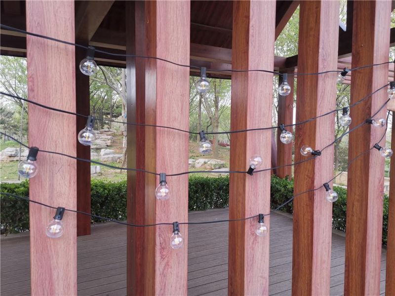 Outdoor Garden Patio G40 Bulbs Solar String Lamp for Christmas Holiday Wedding Party