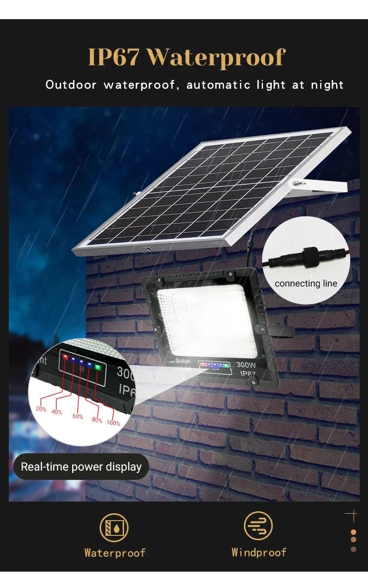 Haoxintai Aluminum Shell Solar Floodlight 100W 200W 300W 400W 500W Solar LED Flood Light