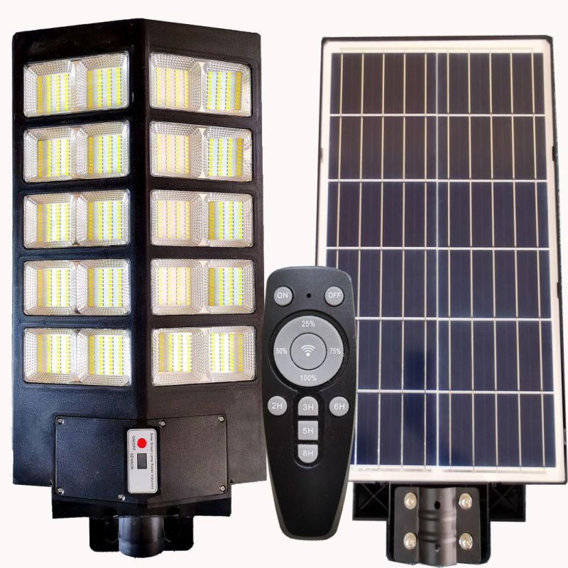 180W LED Motion Sensor Solar Street Lights, Outdoor Dusk to Dawn Pole Lights with Remote Control