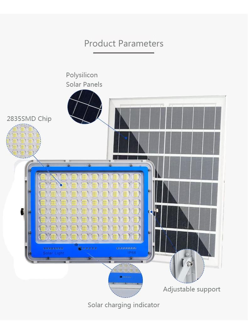 100W Professional IP65 Waterproof Outdoor Garden Light High Brightness Solar LED Flood Light