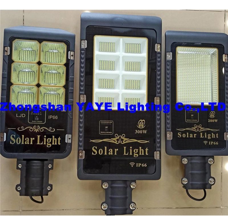 Yaye 18 Best Sell 50W/80W/100W/150W/200W/300W Solar LED Street Road Lighting /Solar LED Garden Lighting