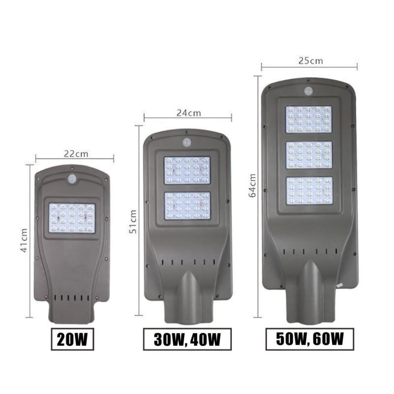 60W High Brightness Road Light Solar Panel All in One Waterproof LED Solar Street Lights