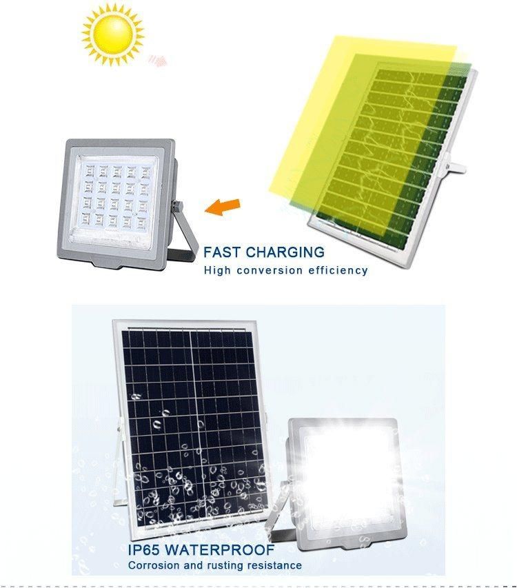 All in One Warm White RGB Warehouse Solar Floodlight 100W 200W 300W Solar LED Flood Lights Outdoor with Sensor