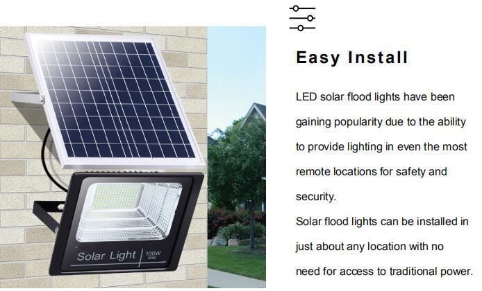 Waterproof Outdoor Security Garden 200W Jd 8200L Solar Flood Light