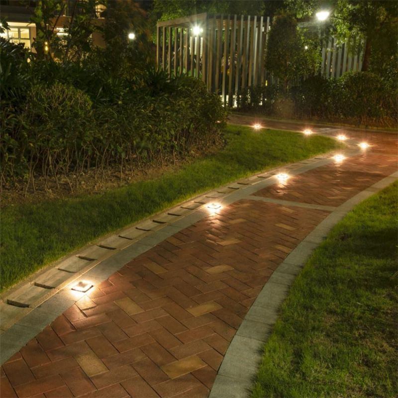 Solar Ground Lamp/Waterproof Sidewalk Disk Lamp /Pathway Landscape Deck Light /Walkway Flood Lamp