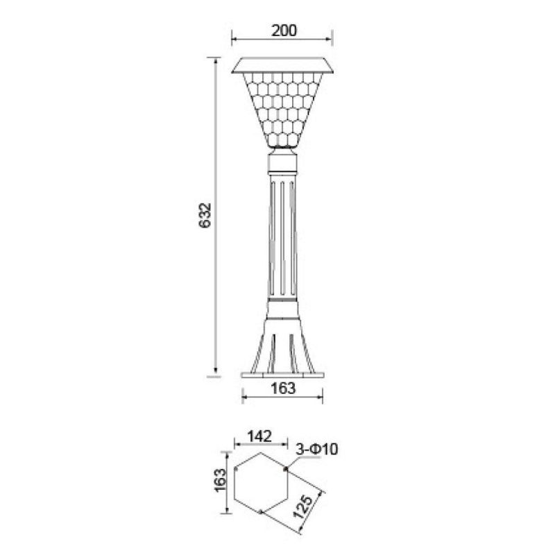 Aluminum IP65 Economical Outdoor Decoration Lighting Solar LED Lawn Light