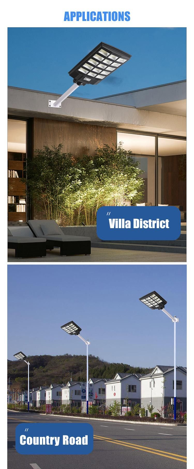 Outdoor Solar LED Street Light IP65 Waterproof 400W Integrated LED Solar Street Light