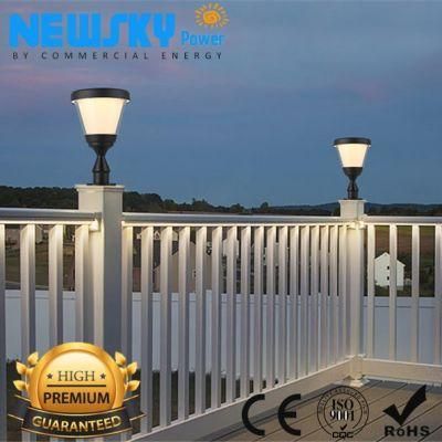 IP65 Waterproof Outdoor Die-Casting Aluminum PC Garden Courtyard Fence Solar LED Gate Pillar Light