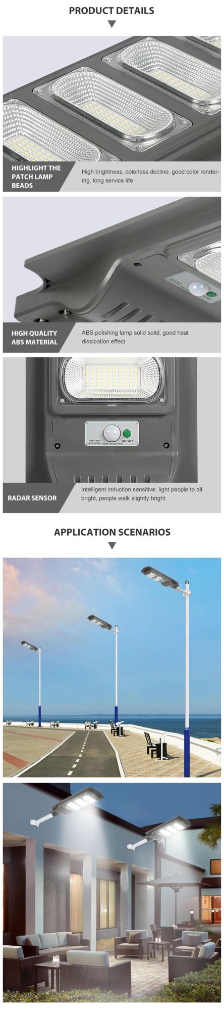 Integrated 120W LED All in One Solar Street Light Price