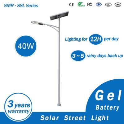 3 Years Warranty 40 Watt LED Solar Street Light Outdoor