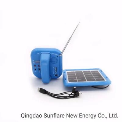 2020 Mini Home Use IP65 FM Radio/MP3/SD Card Solar Panel Power LED Lighting Lamp Lantern Light