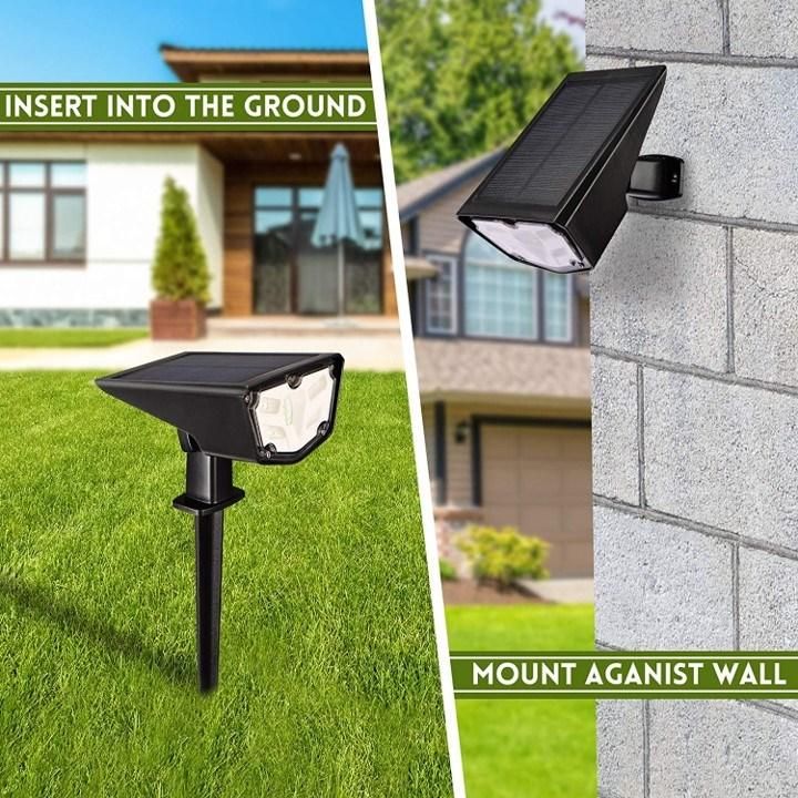 Outdoor Solar Spotlights Adjustable Yard Waterproof Garden Tree Plug Light